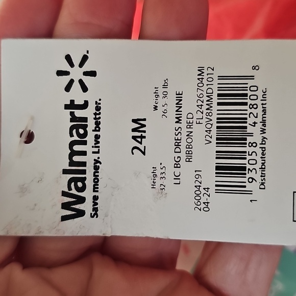 Red Minnie Mouse Dress with Headband and Tights - Picture 4 of 8